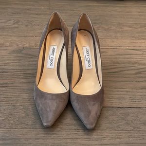 Jimmy Choo Grey Suede Pump